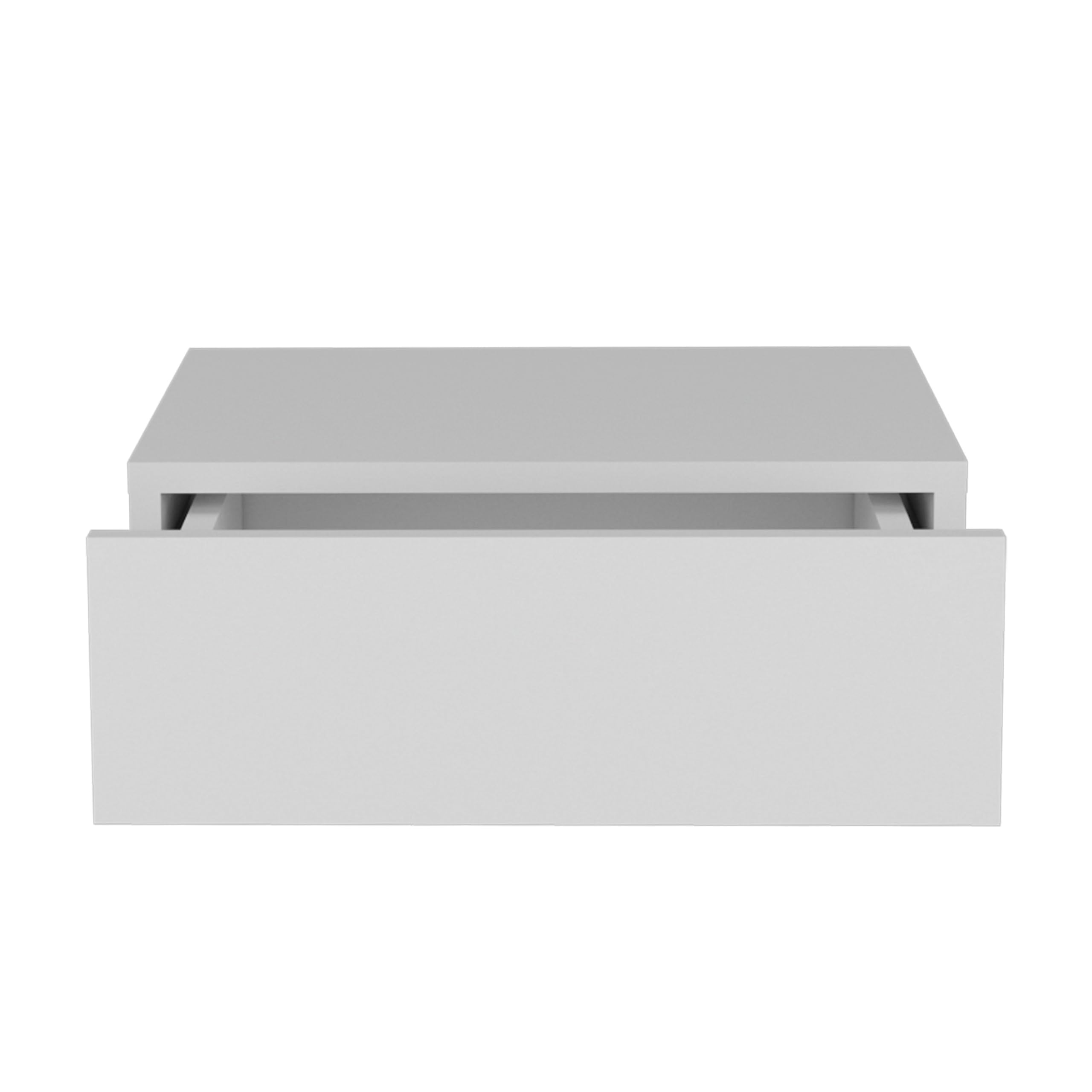 Depot E-Shop Ivor Floating Nightstand, Modern Wall-Mounted Bedside Shelf With Drawer, 5" H, White, Bedroom